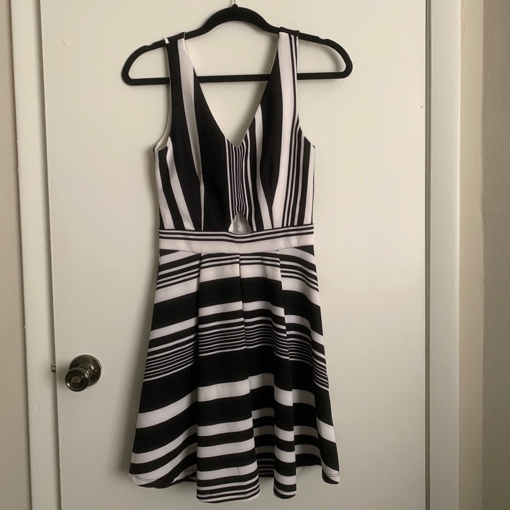 Black and White Striped Dress